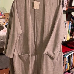 Long open front cardigan